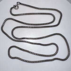 Vintage 925 sterling silver 24” octagonal box chain unisex necklace 5.20g